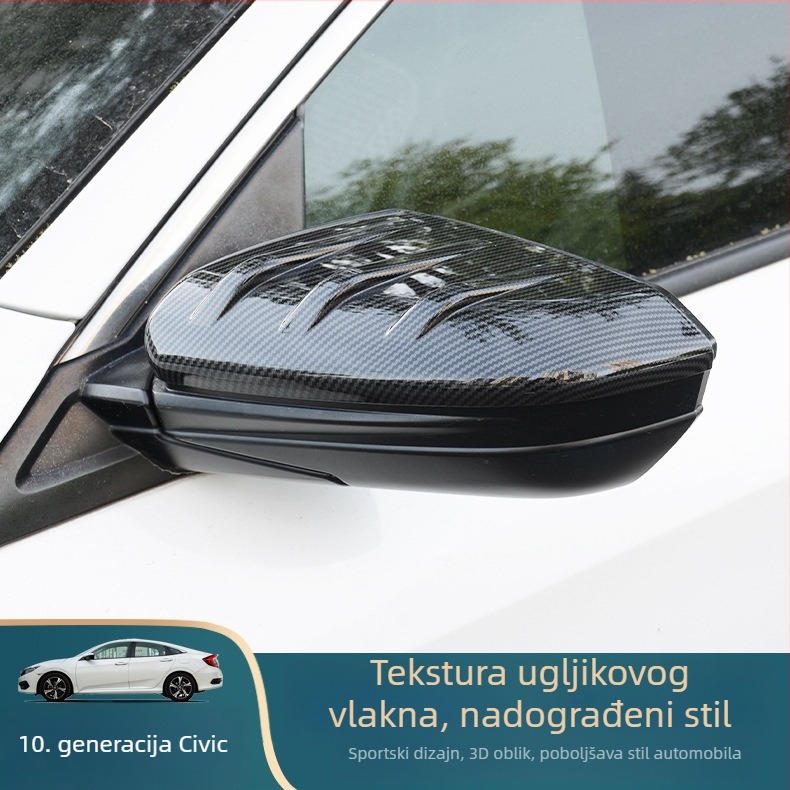 ABS poklop retrovizora za Honda Civic desete generacije (2016–2021) — zaštitno kućište, dekorativni dio
