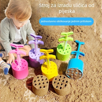 Plastični alat za kopanje po pijesku za igru u pijesku — Pogodno za djecu 0–3 godine, Pakiranje: šarena kutija, razvija hvatanje i osjetila