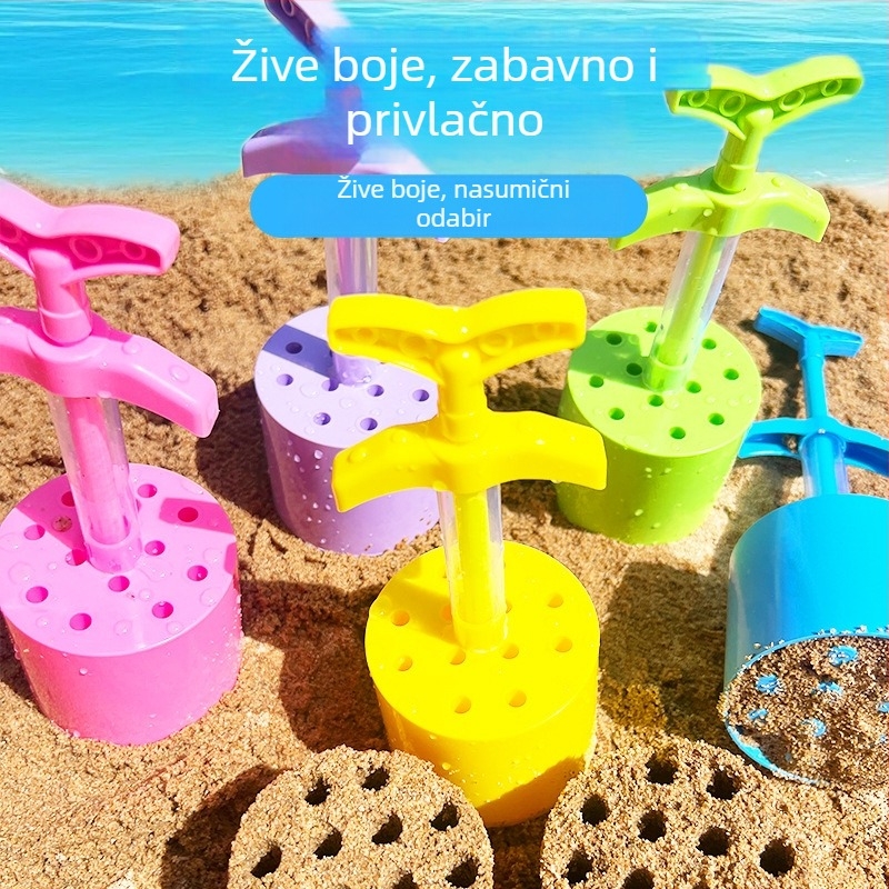 Plastični alat za kopanje po pijesku za igru u pijesku — Pogodno za djecu 0–3 godine, Pakiranje: šarena kutija, razvija hvatanje i osjetila