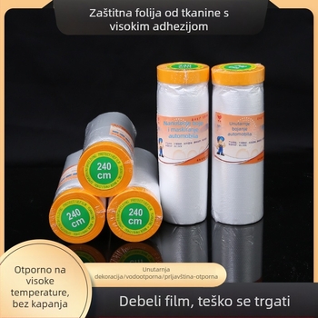 Prozirna zaštitna folija za sprej, PE zaštitni film za namještaj, zidove, pločice i staklo; debljina oko 1 mm; s ljepilnom trakom ili bez nje; ne ostavlja tragove, lako se odvaja