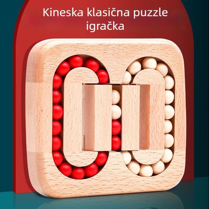Drveni Kongming/Luban Lock puzzle – otključavanje, edukativna stolna igra (materijal: drvo; kategorija: Kongming Lock/Luban Lock; dobna skupina 7–14 godina; OEM logo dostupan)