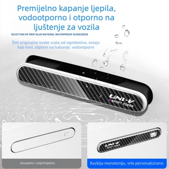 Grand Master 3D naljepnica za zaštitu ručke vrata s teksturom karbonskih vlakana, UNI-V model, lijepljenje, mogućnost prilagodbe