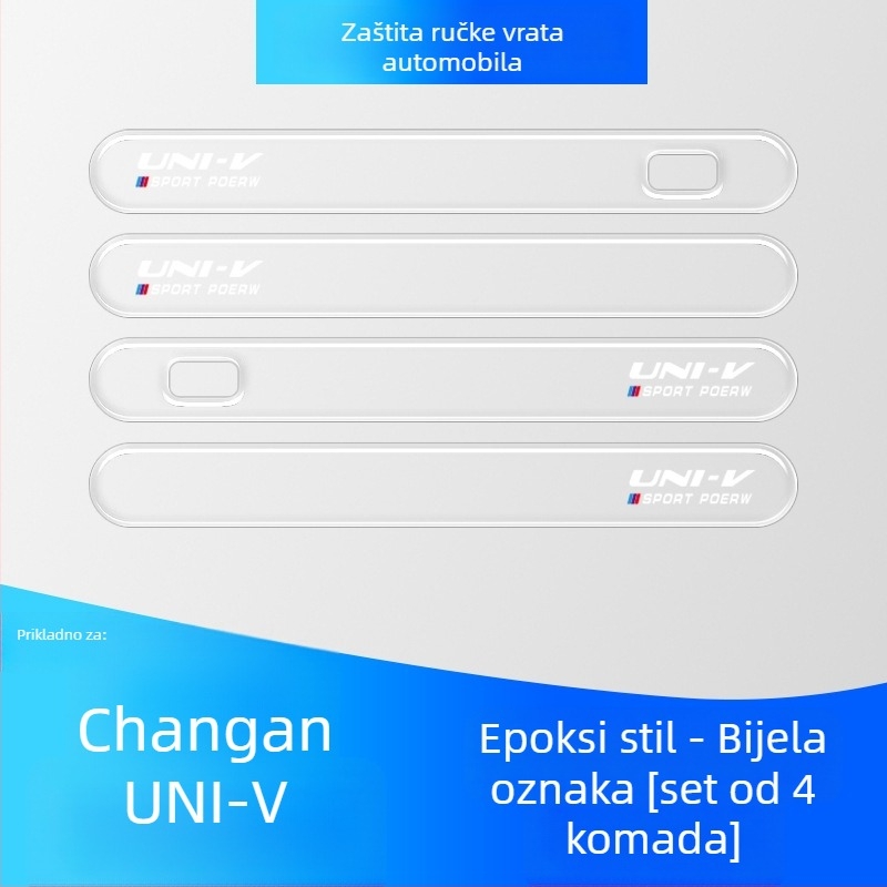 Grand Master 3D naljepnica za zaštitu ručke vrata s teksturom karbonskih vlakana, UNI-V model, lijepljenje, mogućnost prilagodbe