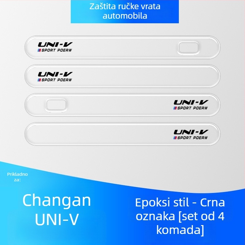 Grand Master 3D naljepnica za zaštitu ručke vrata s teksturom karbonskih vlakana, UNI-V model, lijepljenje, mogućnost prilagodbe