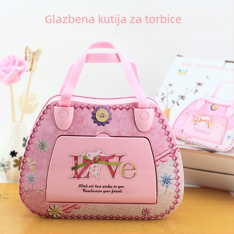 Rotirajuća balerina torbica – glazbena kutija za nakit; materijal: plastika, postupak ubrizgavanja, stil: pastoralni, otisnuti logo, licencirana privatna marka dostupna