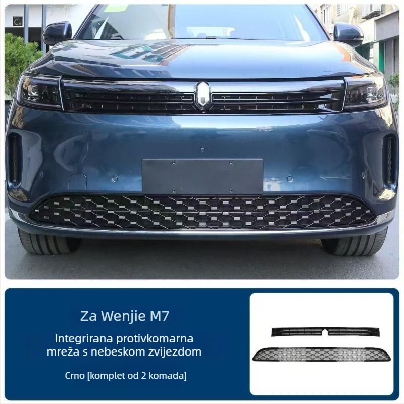 Wenjie M7 Starry Sky mreža protiv insekata za prednji radijator, ABS materijal, podešeni otvor, kompatibilan promjer žice, dugotrajan vijek
