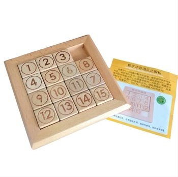 Drveni Huarong Road puzzle za učenike 7–14 godina, 270-dijelni set, edukativna matematička logička igra, pakiranje u bijeloj kutiji