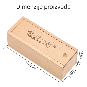 Dreveni Kongming Lock (Luban Lock) slagalica – 21 štapića, mozgalica za strpljenje