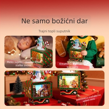 DIY rotirajuća glazbena kutija, metal, UV tisak, prilagodljivo, dar za djecu za Božić i rođendan