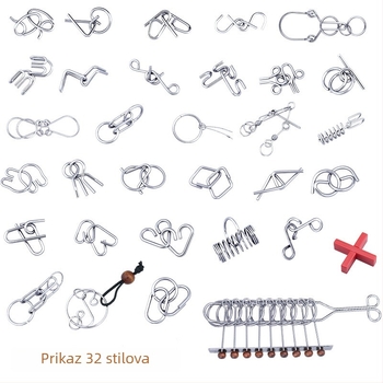 Wisdom Wheel metalni puzzle s devetom lanaca za djecu i odrasle, mozgalica za mentalni izazov, OEM prilagodba logotipa, uzrast 7–14 godina