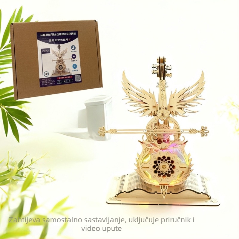 Secret Realm Bluetooth kutija za violončelo, DIY drveni sklop — poklon za rođendan djevojkama