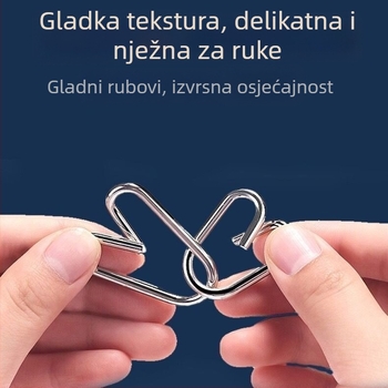 Metalni slagalica Nine-Link s Kongming i Lu Ban ključevima - edukativna mozgovna zagonetka za uzrast 14+