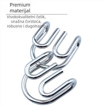Metalni puzzle s devet prstenova — logička igra za djecu 3–6 godina, Zhejiang porijeklo, serija Nine, željezo