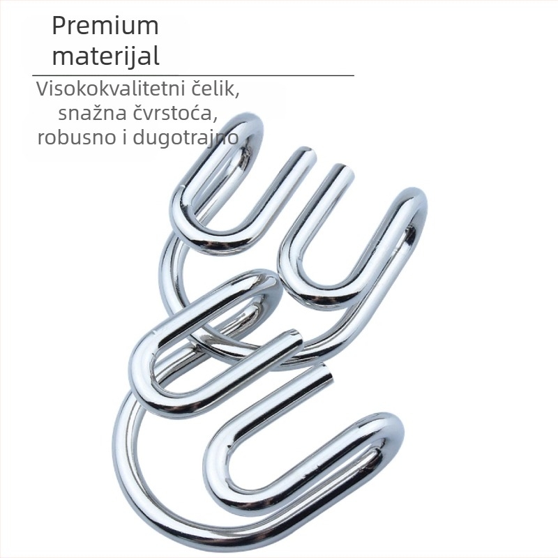 Metalni puzzle s devet prstenova — logička igra za djecu 3–6 godina, Zhejiang porijeklo, serija Nine, željezo