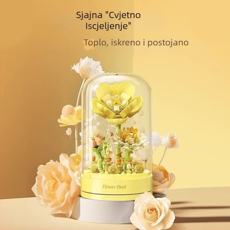 JiaQi mikro blokovi za slaganje s glazbenom kutijom DIY igračka, 200–400 komada, ABS plastika (ABS plastika, 200–400 komada, glazbena kutija, DIY)