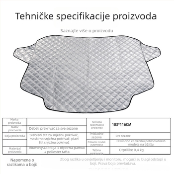 Sjenilo za auto Wantu, aluminijska folija, teleskopska montaža, univerzalna kompatibilnost, tisk logotipa dostupan