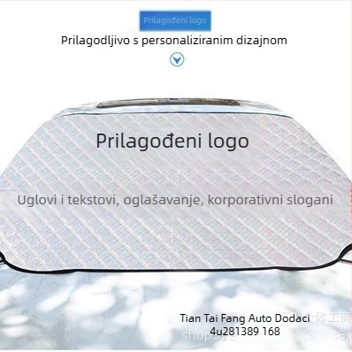 Sjenilo za auto Wantu, aluminijska folija, teleskopska montaža, univerzalna kompatibilnost, tisk logotipa dostupan