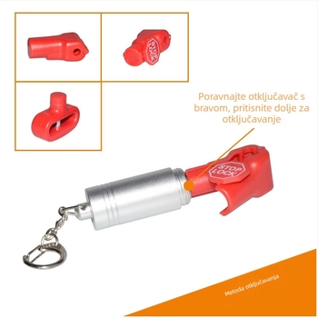 Ručni detacher za zaštitne oznake SL-K06 – aluminijska legura + magnet, pogodno za supermarkete, trgovine odjećom i nakitom
