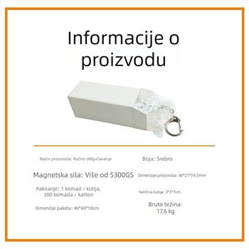 Ručni detacher za zaštitne oznake SL-K06 – aluminijska legura + magnet, pogodno za supermarkete, trgovine odjećom i nakitom