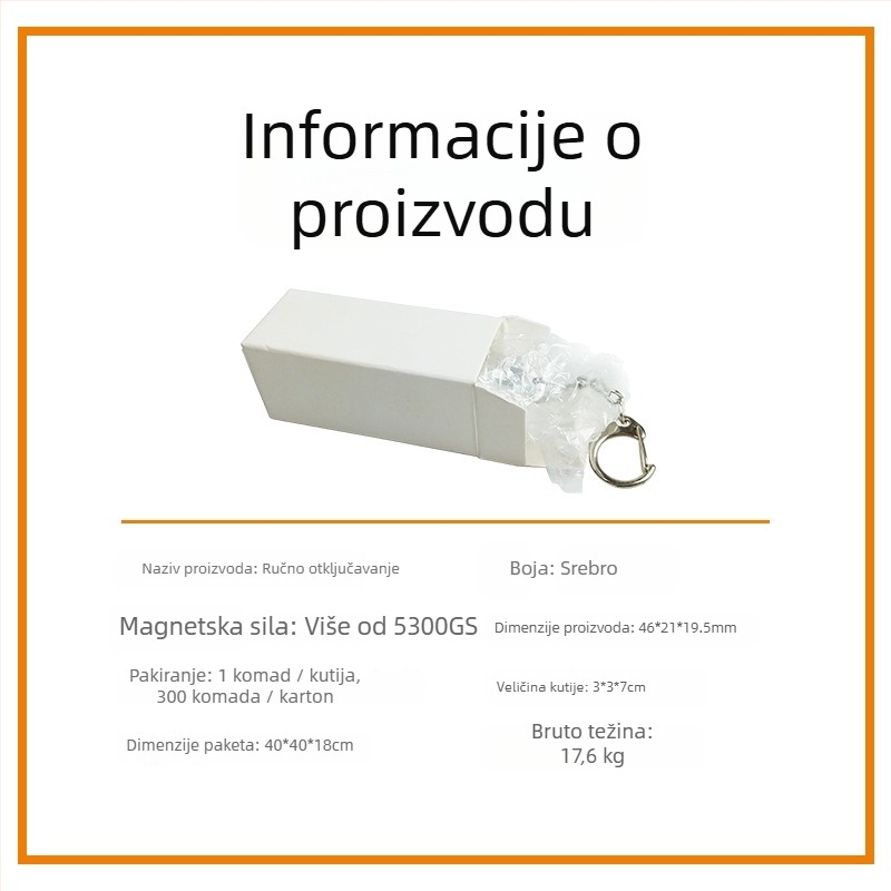 Ručni detacher za zaštitne oznake SL-K06 – aluminijska legura + magnet, pogodno za supermarkete, trgovine odjećom i nakitom