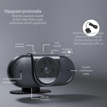 A8 GPS za automobil protiv umora, upozorenje pri dugačkim vožnjama i podsjetnik sigurnosti protiv pospanosti