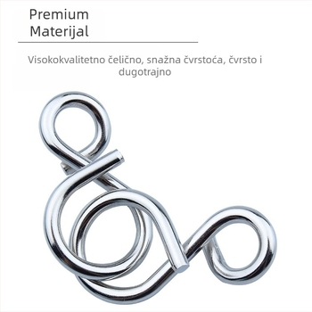 Metalni puzzle s devet lanaca od Wisdom Wheel – logička igra za djecu i odrasle, DIY prilagodba, prilagodba uzorka