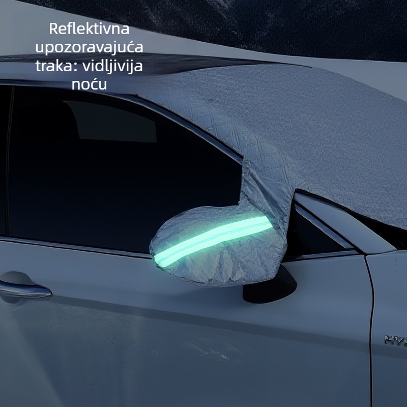 Automobilski suncobran protiv snijega — aluminijska folija, montaža vakuum čašicama, tri u jedan, univerzalni model