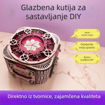 Rotirajuća glazbena kutija - DIY drvena slagalica-igračka i kutija za nakit