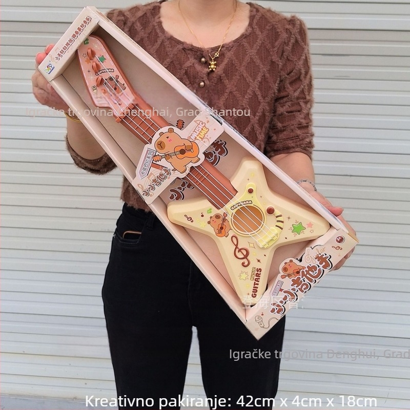 Dječji plastični ukulele – edukativni glazbeni instrument za dojenčad i malu djecu (0–3 godine), potiče emocionalni, vizualni i kognitivni razvoj