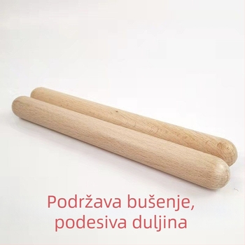 Drvena ritmička štapa za Orffov udarni instrument – Zapadni udarni instrument, pogodna za uzrast 7–14 godina, razvija hvatanje, sluh i interes.