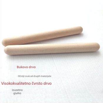 Drvena ritmička štapa za Orffov udarni instrument – Zapadni udarni instrument, pogodna za uzrast 7–14 godina, razvija hvatanje, sluh i interes.