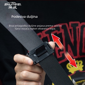 SHUNWEI ABS Proširivač sigurnosnog pojasa za automobil s limiterom i fiksnim klipom za trudnice