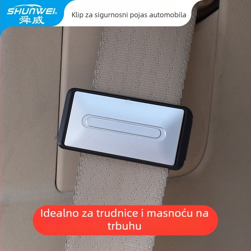 SHUNWEI ABS Proširivač sigurnosnog pojasa za automobil s limiterom i fiksnim klipom za trudnice