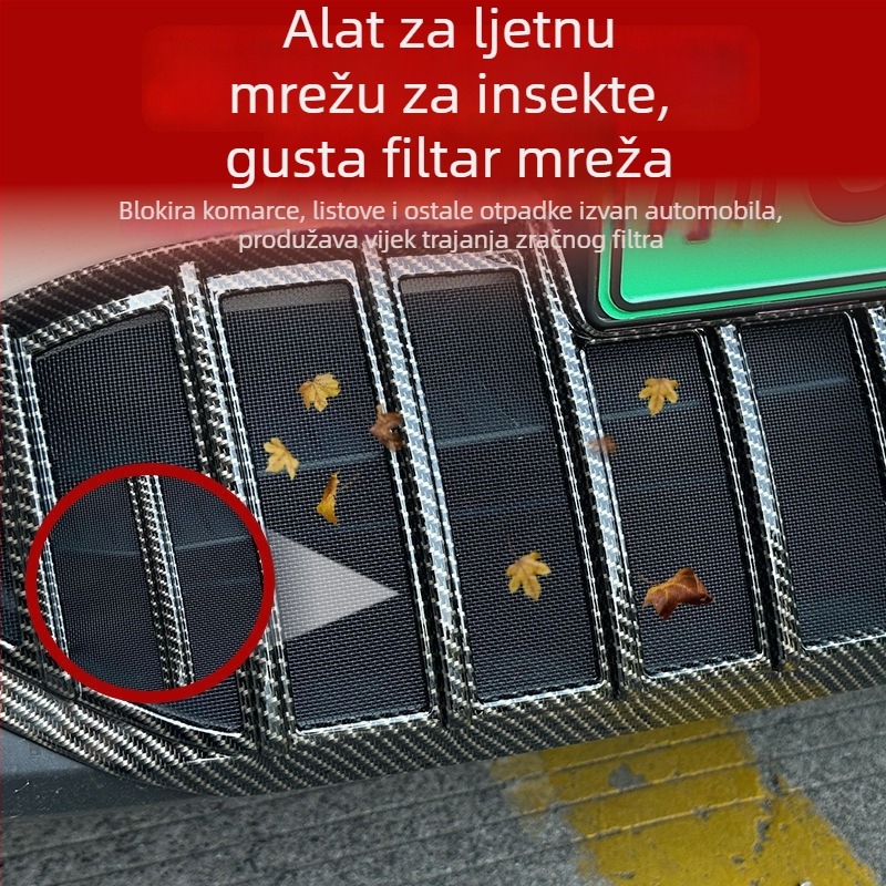Protivkomarna mreža zaštite spremnika vode, kompatibilna s Xiaopeng MONA M03 — ABS plast, prilagođena originalnoj krivulji automobila, otvor 0.2, marka Junyi, vijek trajanja 20 godina