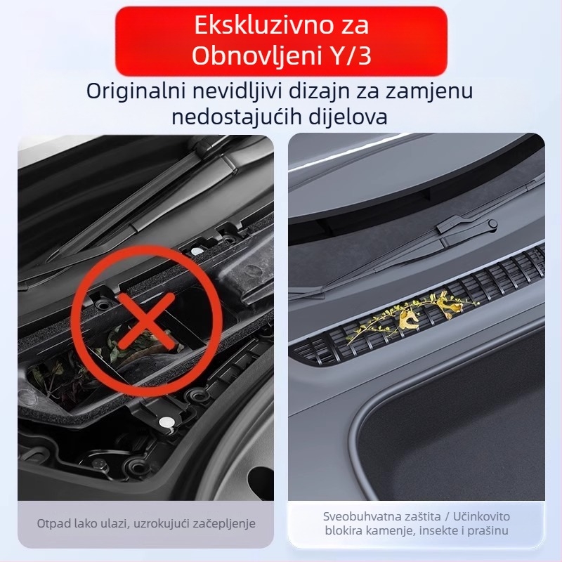 ABS zaštitni poklopac ulaza zraka s filtrom protiv insekata za Tesla Model 3/Y (XF-01)