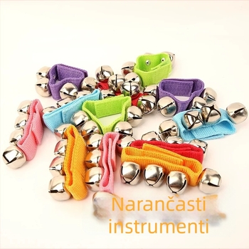 Metalni zvono za zapešće i gležanj za plesne igre – dječja edukativna igračka Orange, uzrast 4–6 godina