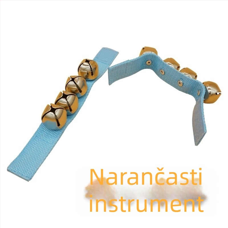 Metalni zvono za zapešće i gležanj za plesne igre – dječja edukativna igračka Orange, uzrast 4–6 godina