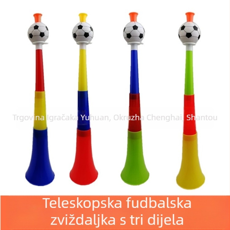 Teleskopski navijački rog za nogomet s zvučnikom, plastični, injekcijsko oblikovan, za djecu 4–6 godina