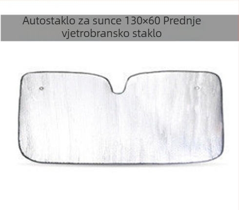 Prednja sunčana sjenila za automobil, univerzalna, od aluminijske folije, UV zaštita, montaža usisnom čašicom, minimalistički stil