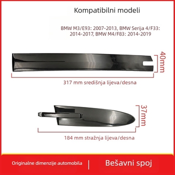 Pamio BMW M3/M4 4 Series Cabriolet Klipsa poklopca šarke krova - Plastika