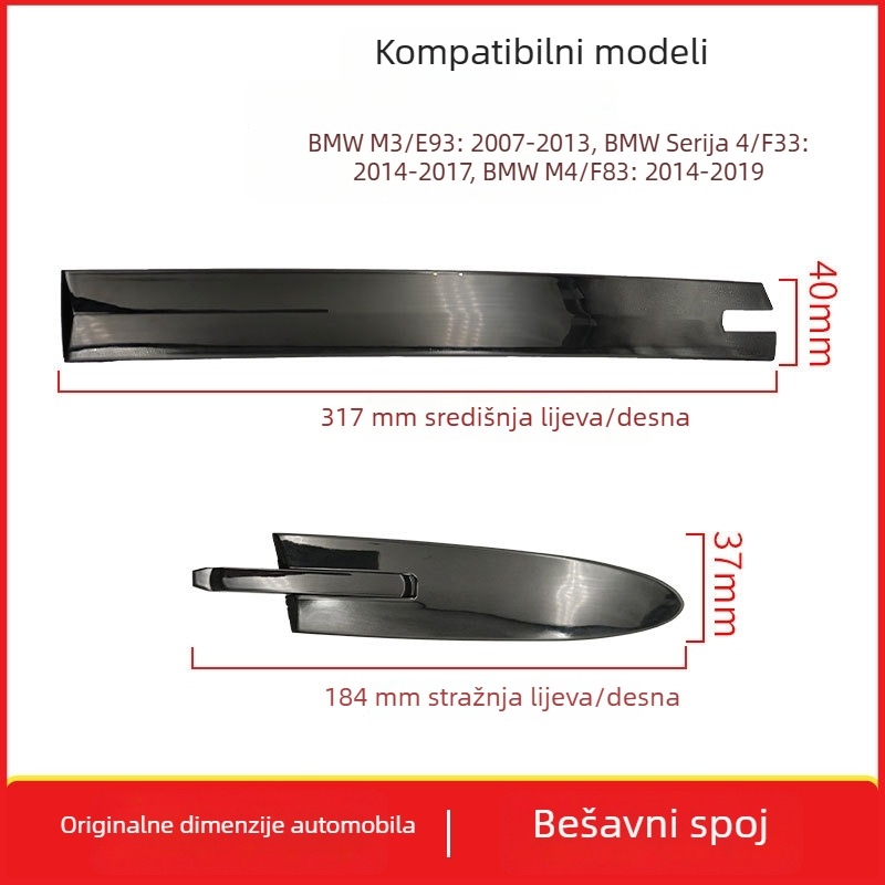 Pamio BMW M3/M4 4 Series Cabriolet Klipsa poklopca šarke krova - Plastika