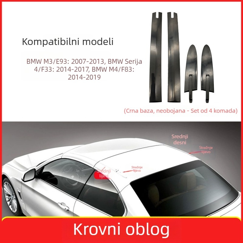 Pamio BMW M3/M4 4 Series Cabriolet Klipsa poklopca šarke krova - Plastika