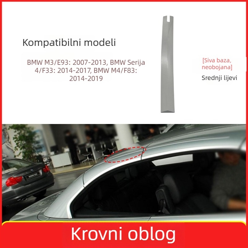 Pamio BMW M3/M4 4 Series Cabriolet Klipsa poklopca šarke krova - Plastika