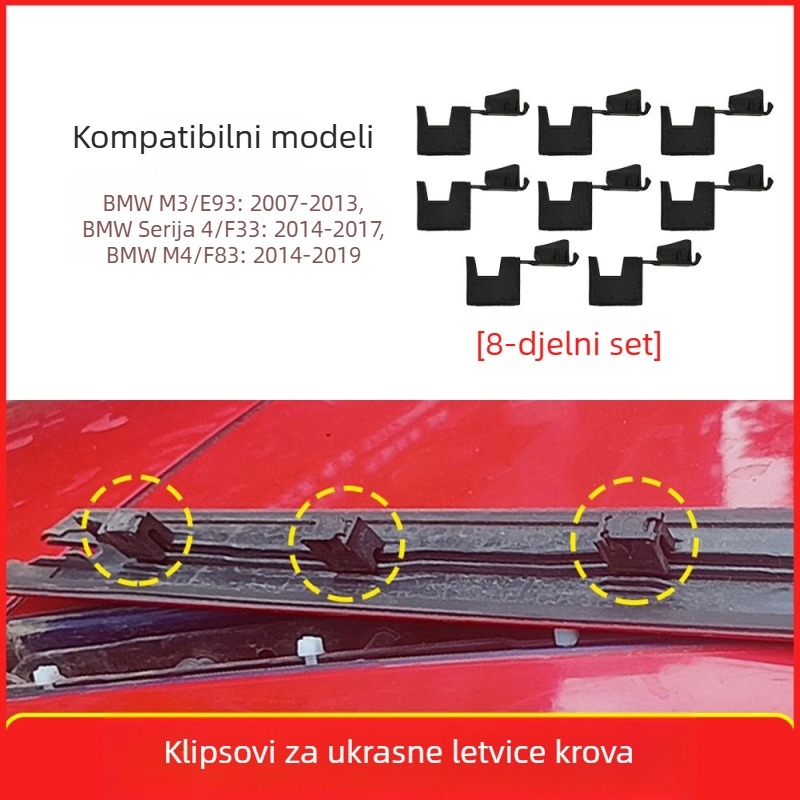 Pamio BMW M3/M4 4 Series Cabriolet Klipsa poklopca šarke krova - Plastika