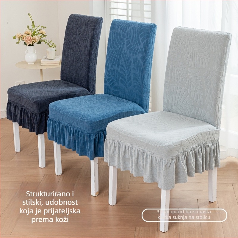 Navlaka za stolac za blagovaonicu i tabure s integriranim naslonom — zaštitna navlaka, moderni minimalistički stil