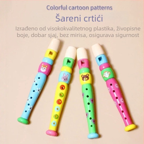 Plastični rekorder sa šest rupa za početnike, dječja edukativna glazbena igračka