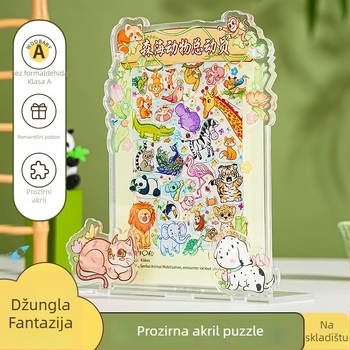Akrilni 3D puzzle-stalak – šumske životinje, 14+