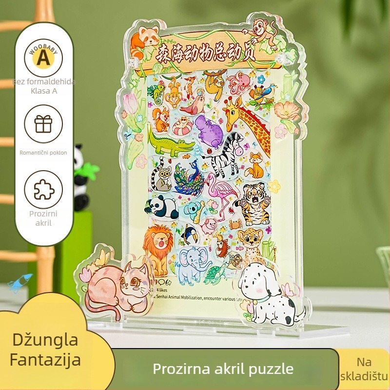Akrilni 3D puzzle-stalak – šumske životinje, 14+
