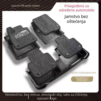Gumene auto prostirke s mogućnošću printanja logotipa, pogodne za petosjedna vozila, s TPE gumanim nogicama