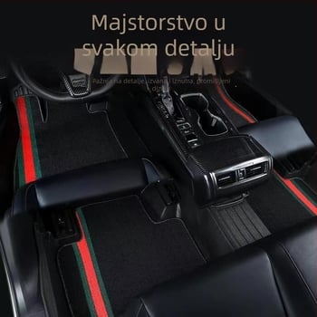 Gumene auto prostirke s mogućnošću printanja logotipa, pogodne za petosjedna vozila, s TPE gumanim nogicama